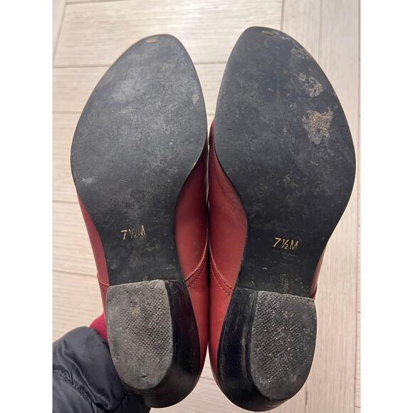 Durango ladies red leather western ankle cowgirl boots. Slip on. Sz 7.5 - Picture 5 of 8